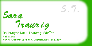 sara traurig business card
